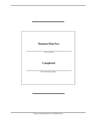 Business Plan Template