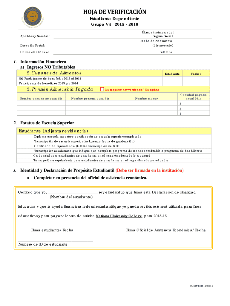 HOJA DE VERIFICACIN - NUC-Divisin Online Vista previa en la página 1