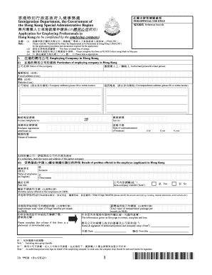 Application for Employing Professionals in Hong Kong