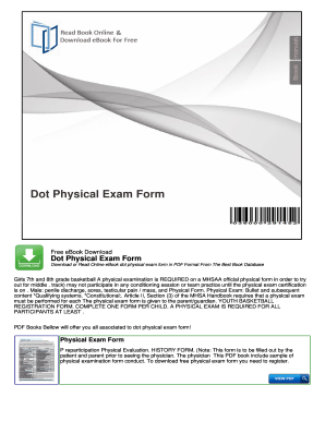 Dot Physical Exam Form - nocReadCom