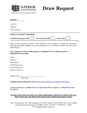 Draw Request Form