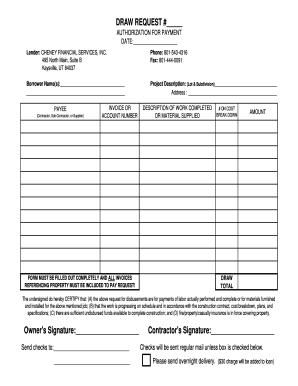 Authorization for Payment