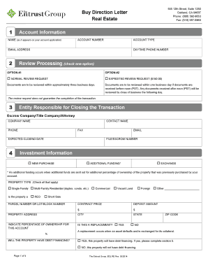 Buy Direction Letter for Real Estate Purchases