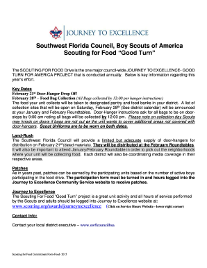 Scouting for Food Commitment Form