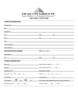 New Payroll Client Form