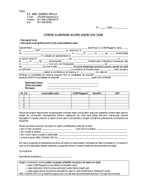 Request for Exit Permission from Country