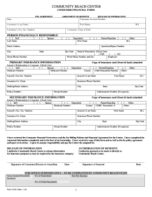 Community Reach Center Fee Agreement