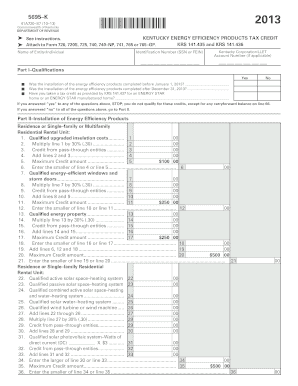 Kentucky Energy Efficiency Products Tax Credit Form 5695-K