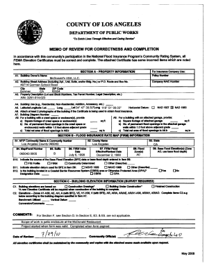 FEMA Elevation Certificate