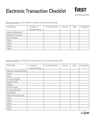 First Financial Bank Business Account Switching Guide