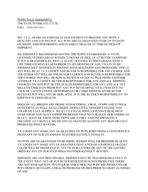 Puppy Sale Agreement