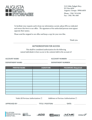 Authorization for Account Access