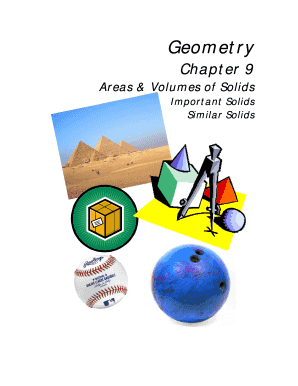 Geometry Chapter 9 Areas & Volumes of Solids