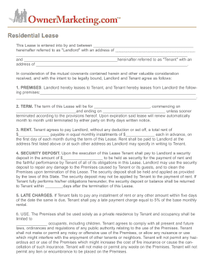 Residential Lease Agreement