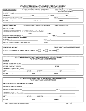 Florida Application for Plan Review