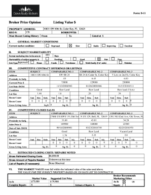 Broker Price Opinion Form B-11