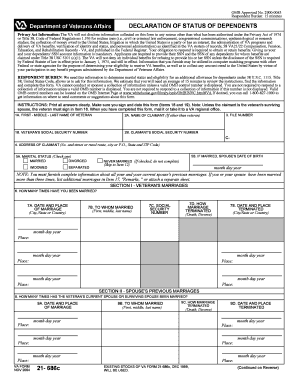 Declaration of Status of Dependents