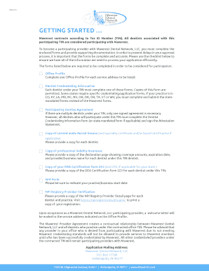 Maverest Dental Network Provider Application