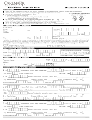 Prescription Drug Claim Form