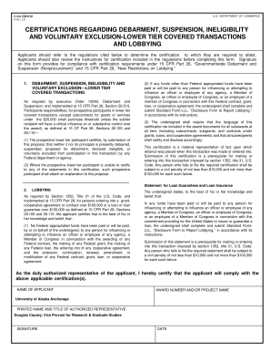 Form CD-512 Certification