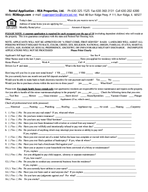 Rental Application Form