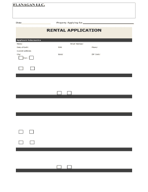 Rental Application Form