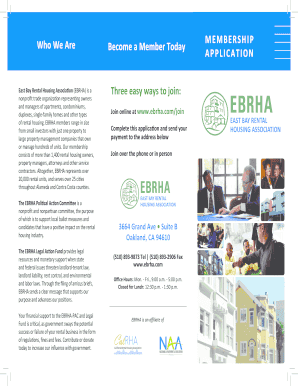 East Bay Rental Housing Association Membership Application