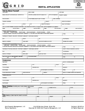 Rental Application Form