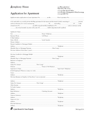 New York Residential Lease Application