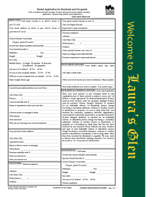 Rental Application for Residents and Occupants