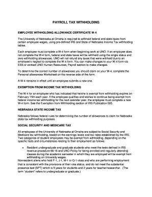 Employee Withholding Allowance Certificate W-4