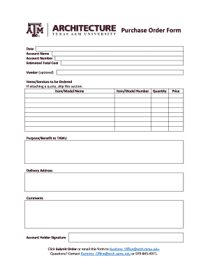 Purchase Order Form