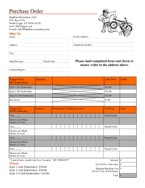 Purchase Order Form