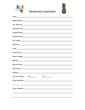 Membership Application Form