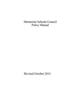 MSC Policy Handbook - Mennonite Education Agency - mennoniteeducation
