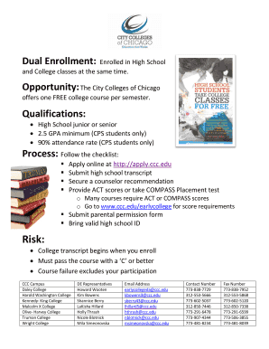 Dual Enrollment Application Form