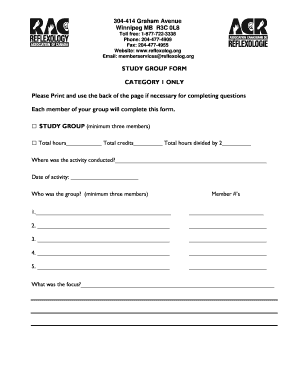 Study Group Form