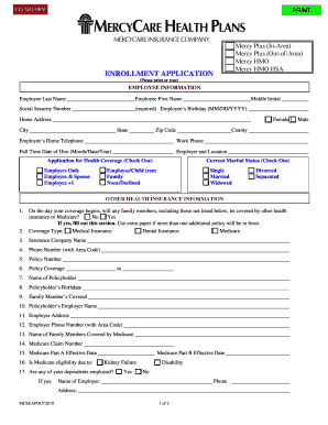 Mercy Health System Enrollment Application