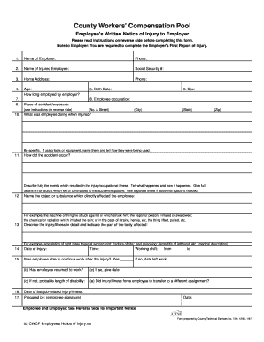 Colorado Employee's Notice of Injury