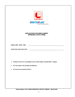 Application for Employment