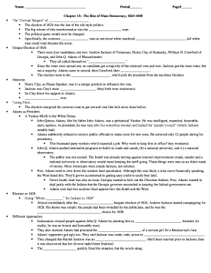 US History Chapter 13 Worksheet