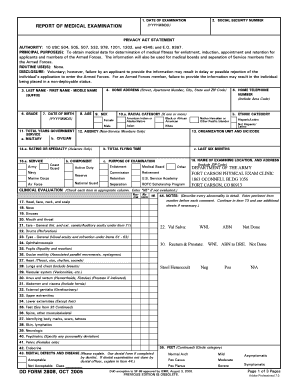 US Military Medical Examination Form