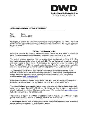 2015 W-2 Preparation Guide