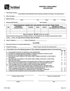 Property Insurance Application Form