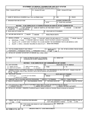 Statement of Medical Examination and Duty Status