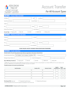 IRA Account Transfer Form