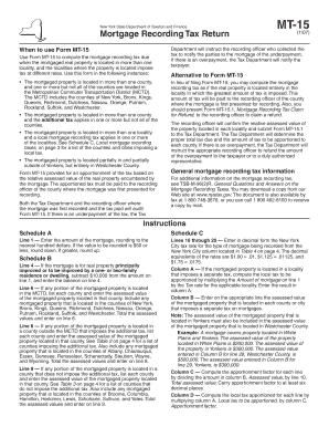 New York Mortgage Recording Tax Return