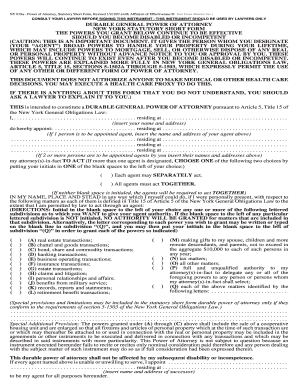 New York Durable General Power of Attorney