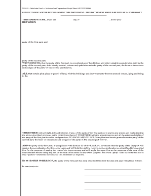 New York Quitclaim Deed