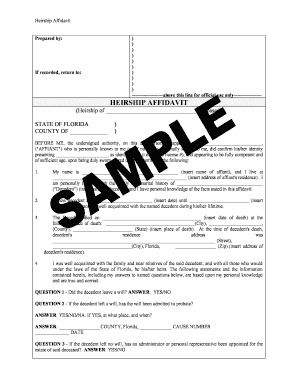Florida Heirship Affidavit
